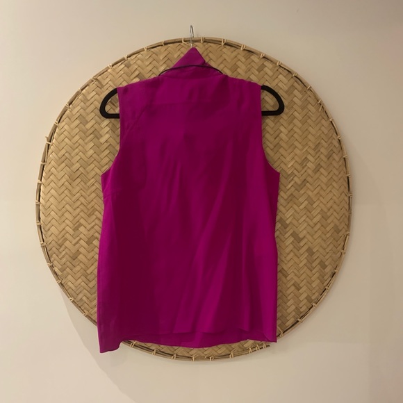 GUCCI 100% SILK sleeveless Fuschia Blouse - Picture 3 of 12